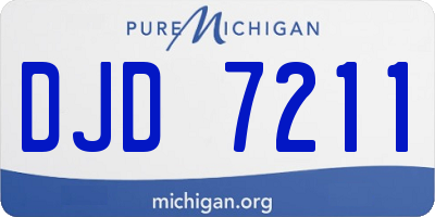 MI license plate DJD7211