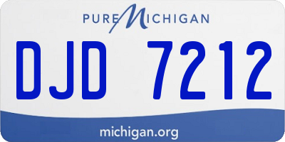 MI license plate DJD7212