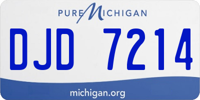 MI license plate DJD7214