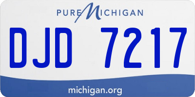 MI license plate DJD7217