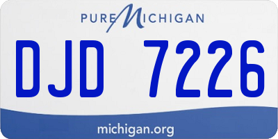 MI license plate DJD7226