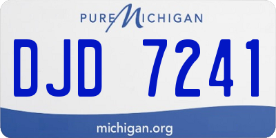 MI license plate DJD7241