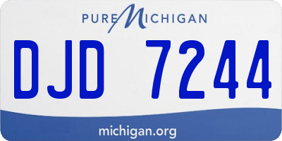 MI license plate DJD7244