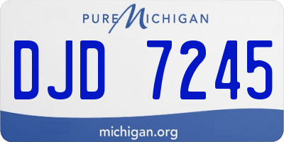 MI license plate DJD7245