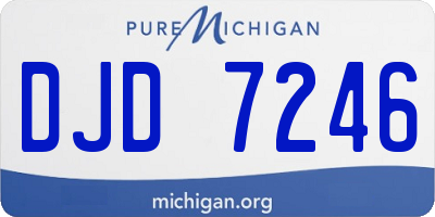 MI license plate DJD7246