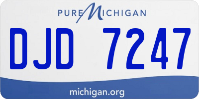 MI license plate DJD7247