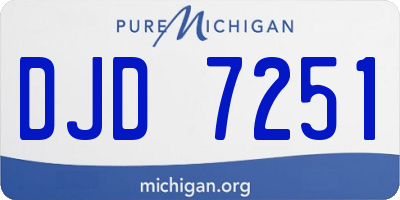 MI license plate DJD7251