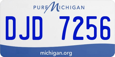 MI license plate DJD7256