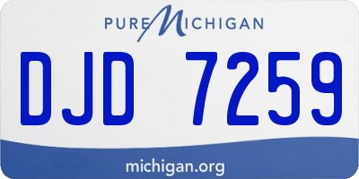 MI license plate DJD7259