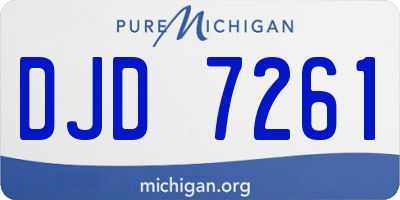 MI license plate DJD7261