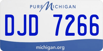 MI license plate DJD7266