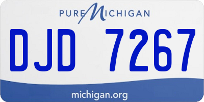 MI license plate DJD7267