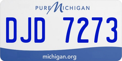MI license plate DJD7273