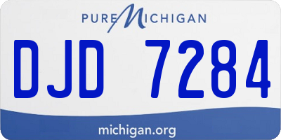 MI license plate DJD7284