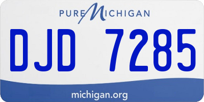 MI license plate DJD7285