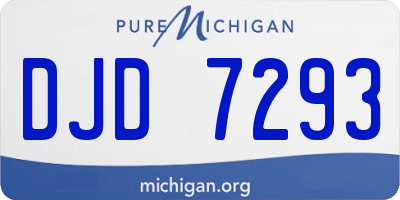 MI license plate DJD7293