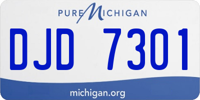 MI license plate DJD7301