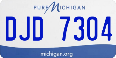 MI license plate DJD7304
