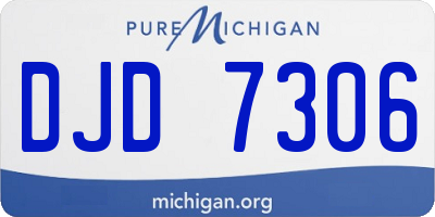 MI license plate DJD7306