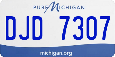 MI license plate DJD7307