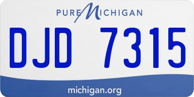 MI license plate DJD7315