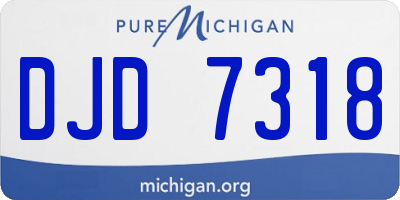 MI license plate DJD7318