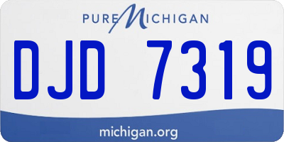 MI license plate DJD7319