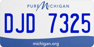 MI license plate DJD7325