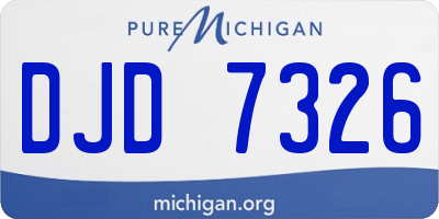 MI license plate DJD7326