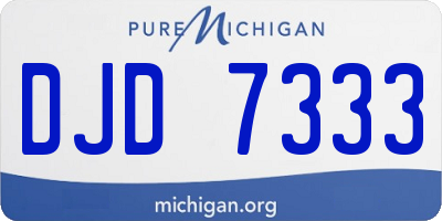 MI license plate DJD7333