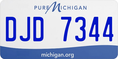 MI license plate DJD7344