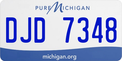 MI license plate DJD7348