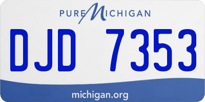 MI license plate DJD7353