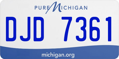 MI license plate DJD7361