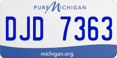 MI license plate DJD7363