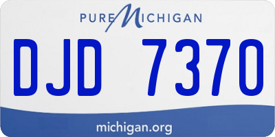 MI license plate DJD7370