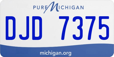 MI license plate DJD7375