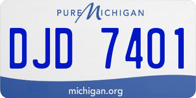 MI license plate DJD7401