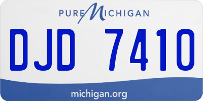 MI license plate DJD7410