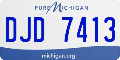 MI license plate DJD7413
