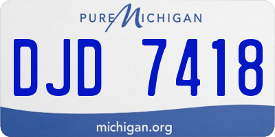 MI license plate DJD7418