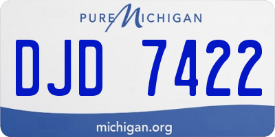 MI license plate DJD7422