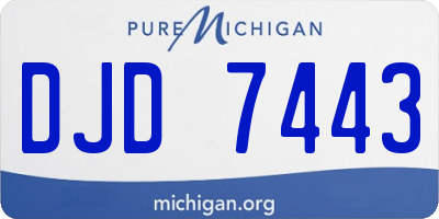 MI license plate DJD7443