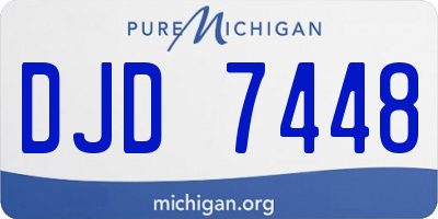 MI license plate DJD7448