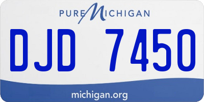 MI license plate DJD7450