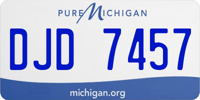 MI license plate DJD7457