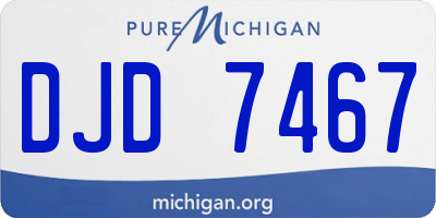 MI license plate DJD7467