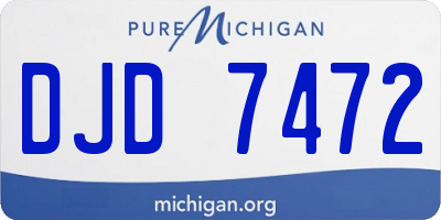 MI license plate DJD7472