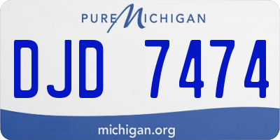 MI license plate DJD7474