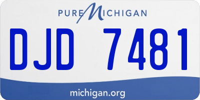 MI license plate DJD7481